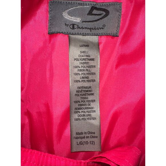 Champion Girls Ski Pant Snow Bib Adjustable Neon Pink Size Large 10-12 - Picture 7 of 7